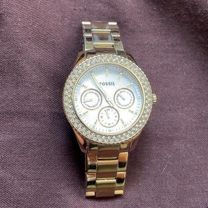 Fossil gold watch